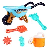 Abaodam 6pcs Set Toy Wheelbarrow Boys and Girls Beach Toys for Toddlers Educational Plaything Random Color