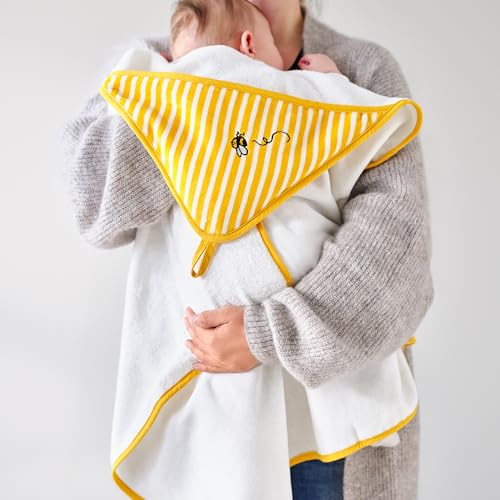Serviette pour bébé avec capuche jaune 80x80cm ProTuning GRÖNFINK
