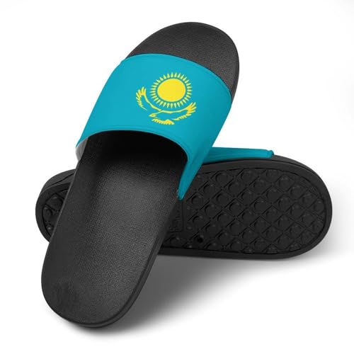 Kazakhstan Kazakh Flag Men's Bathroom Slippers Shower Indoor Home Beach Outdoor Shoes for Women4