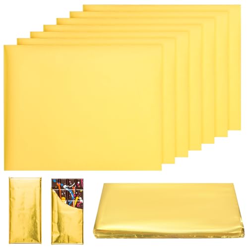 120 Hojas de Papel Dorado, Papel de Aluminio para Envolver Chocolates, Papel Dorado para Dulces, Envoltura de Chocolate