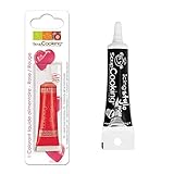 Marca : ScrapCooking Colorante alimentario líquido tubo 20 g rojo + tubo de glaseado negro