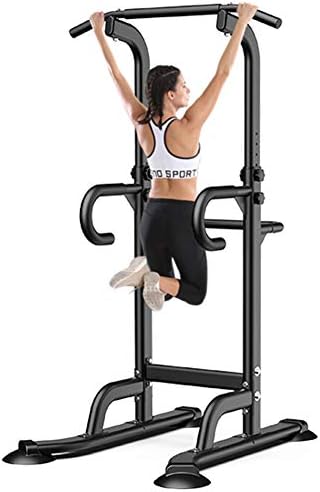 Lunch box Dip Stand Power Tower Pull Up Bar, Height-Adjustable Multi-Functional Strength Training Upper Rod Dip Station Home Fitness Abdominal Exercise
