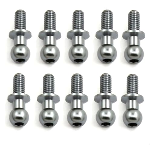 RC�N���[���[�p�A�b�v�O���[�h�p�[�c For Sakura D5 For Tamiya For TT01 TT02 1/10 10���� �����p�A�b�v�O���[�h M3 �����Z�p�{�[���w�b�h�l�W ���j�o�[�T��RC�h���t�g�J�[�X�y�A�p�[�c(Silver)