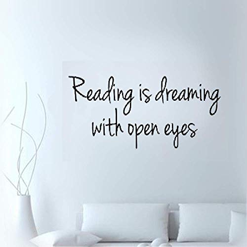 pegatinas de pared y murales Cita de lectura La lectura está soñando con los ojos abiertos para el rincón de lectura Sala de lectura Biblioteca
