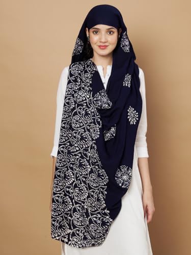 Image of Women's Cotton Rayon Bandhani Print Dupatta with Tassels 2.25 Meters | Women's cotton printed dupatta with tassels.