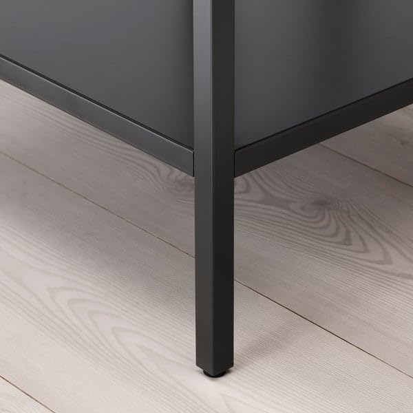 ProTuning Rudsta Armoire à portes vitrées, anthracite, 42 x 37 x 155 cm