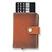 Produktbild Solo Pelle Leder Geldbörse Q-Wallet mit integriertem Kartenetui für 15 Karten + Geldscheine geeignet | Kreditkartenetui mit RFID (Cognac Braun Burned)