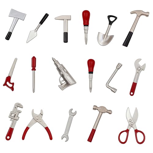 17PCS1:12 Miniature Doll House Tools Metal Home Repair Multi-Tool Model Set
