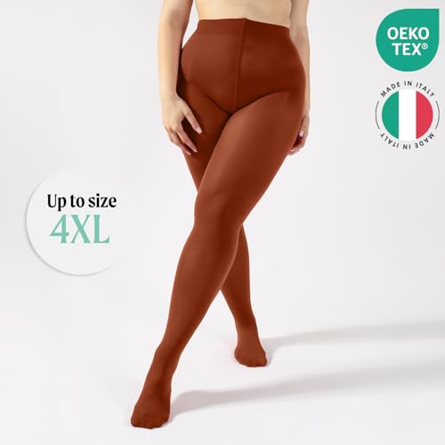 Image of CALZITALY Opaque Colour Tights - 80 DEN Thick Tights, Microfiber Pantyhose, S - 4XL Available in Plus size - Italian Hosiery