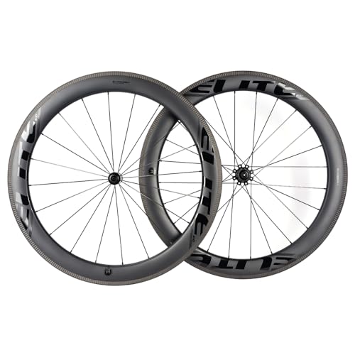 60mm Carbon Wheel Sets Road Bike 700C Wheelset Tubeless Ready Road Cycling Wheels 28mm Tubeless...