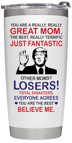 Mothers Day Gifts for Mom from Daughter Son Kids Ideas for Mothers Day Birthday Christmas Present for Mom 20oz Tumbler Stainless Steel Double Wall Insulated Keeps Drinks Hot or Cold White