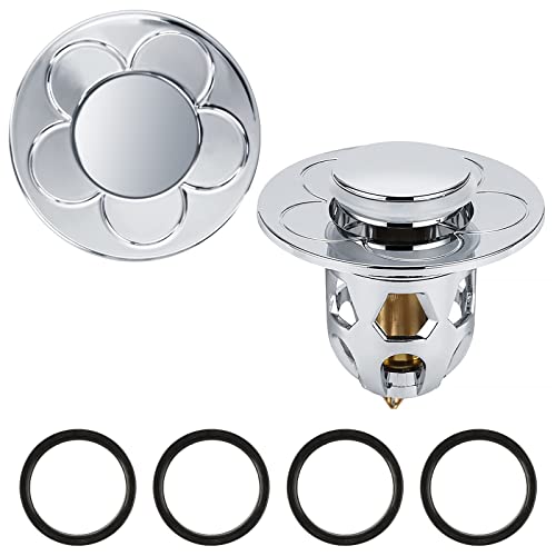 2 Piezas Tapón de Lavabo Universal Tapones de Desagüe Lavabo Pop-Up para 34-40mm Latón Filtro Antiobstrucción,Desague Lavabo,Filtro de Drenaje Emergente con para de Fregadero de Baño Cocina Cover