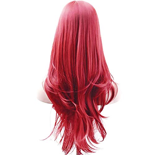 Akstore 28" 70Cm Fashion Wigs Long Wavy Curly Hair Cosplay Wig & Wig Cap (Red) #TOP4