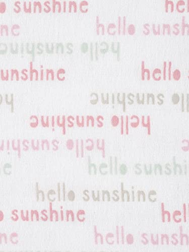 Image of Gerber Girls Newborn Infant Baby Toddler Nursery 100% Cotton Flannel Receiving Swaddle Blanket, Rainbows Pink, Pack of 5