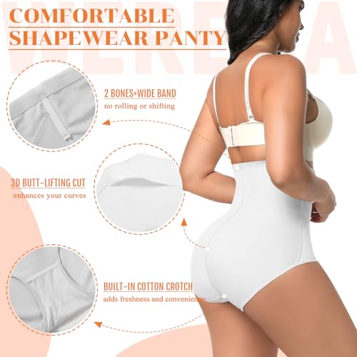 Image of Werena Tummy Control Shapewear Panties for Women Panty Girdle High Waisted Body Shaper Cross Shaping Underwear