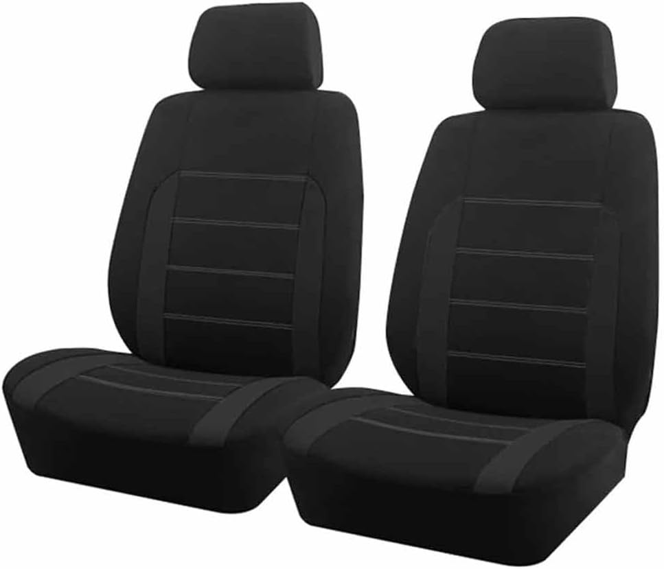 WUCHENGHH 2pcs Car Seat Covers for Renault Austral E-Tech Hybrid 2023 2024 2025 2026, Front Seat Cover Protectors Comfortable Breathable Interior Accessories,B/Black
