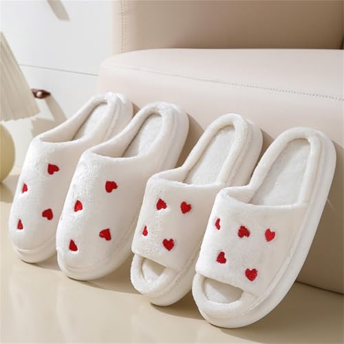 Platform Slippers Women Valentines Fuzzy House Slipper Fluffy Shoes Furry Heart Coquette Soulmate Memory Foam Thick Sole Slip-on Bedroom2