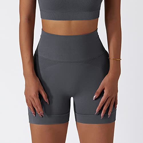Image of Workout Sets for Women 2 Piece Seamless Ribbed Tank Top Sport Bra High Waist Biker Shorts GYM Yoga Exercise Outfits