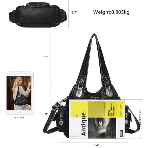 Image of Angel Kiss Purses for Women Soft PU Leather Large Hobo Bags for Women Shoulder Bag | Soft