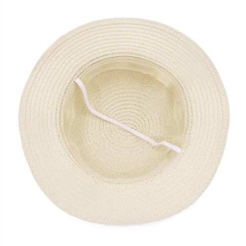 Image of VRITRAZ Kids Straw Hat for Baby Boys & Girls | Printed Summer Sun Hat, Woven Wide Brim Beach Cap, Lightweight Breathable Holiday Travel Picnic Outdoor Fancy Dress Fashion Hat for Children & Toddler
