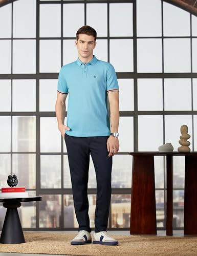 Image of Arrow Sport Men Regular fit Cotton Solid Short Sleeves Polo Shirt