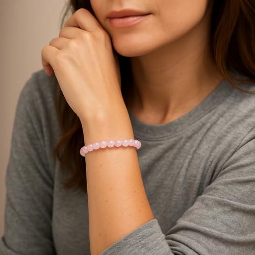 Cherry Tree Collection - Small, Medium, Large Sizes - Gemstone Beaded Bracelets For Women and Men - 8mm Round Beads2