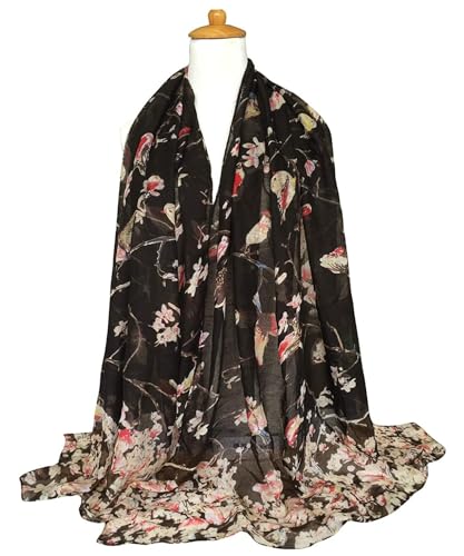 image for GERINLY Fashion Scarfs for Women Summer Lightweight Large Cotton Scarv