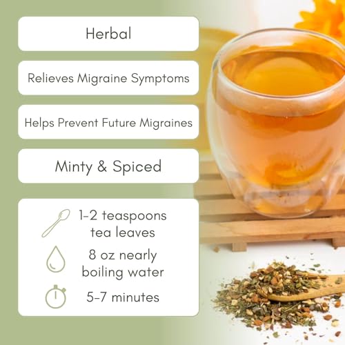 Organic Migraine Relief Loose Leaf Tea - 2oz Bag (Approx. 30 Servings) | Full Leaf Tea Co.
