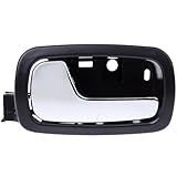 LINNCAS 81890 Interior Door Handle Compatible with 2005-2010 for Chevy Cobalt,2007-2010 for Pontiac G5 Front Driver Left Chrome Black-1pcs