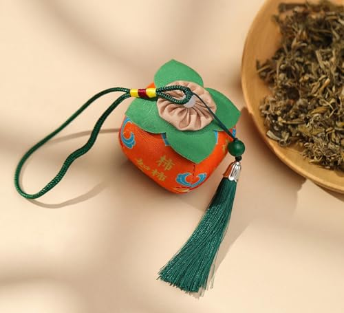 Set de 4 colgantes sachet de ajenjo Año Nuevo y Año Chino miniatura 3