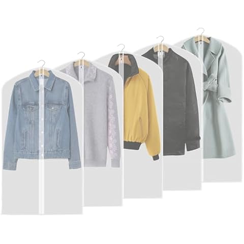 CIOKIT 5 Pcs Waterproof Garment Bags Cover
