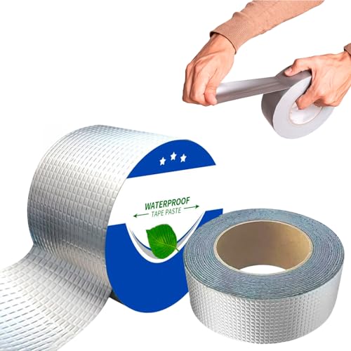 Lista de Adhesivos para tejidos - los preferidos. 42 Cinta de Butilo Impermeable para Exteriores Aluminio sin COV Reparación de Fugas en Tuberías, Toldos, Ventanas y Techos Sellado Duradero y Resistente al Agua | 5 metros (10cm)