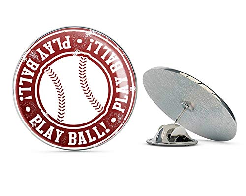 Play Ball Baseball Round Metal 0.75