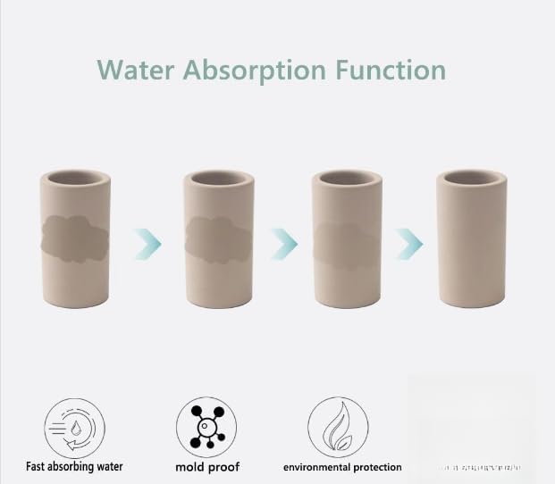 Miniatura 4 de Soporte para cepillos de dientes, soporte para cepillos de dientes de diatomita de baño, soporte para bolígrafo de escritorio, taza de soporte para