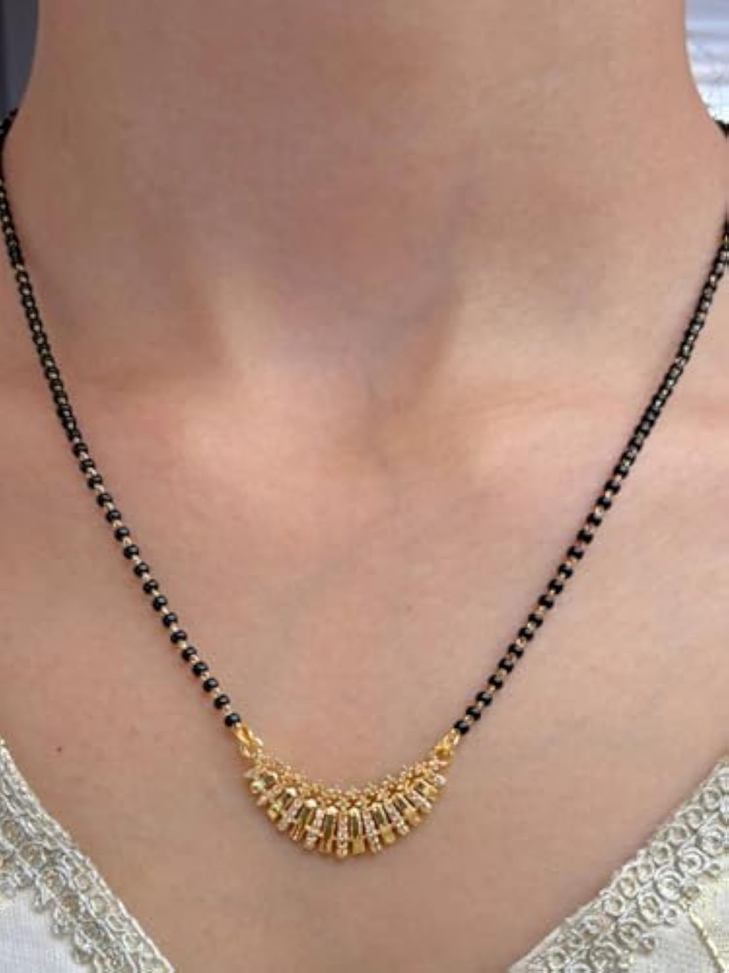 Women's Krupa Mangalsutra with Elegant White Elements