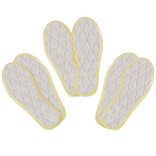 Japanwelt Les Tongs Zimt-Sohlen Natur Einlagen 3er Pack - gesteppte Baumwolle handgefertigt - Unisex Größe 37/38 EU Cover