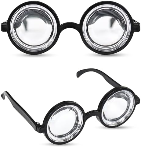 Iconikal Thick Lens Nerd Costume Glasses Small Black 5.5x2.1