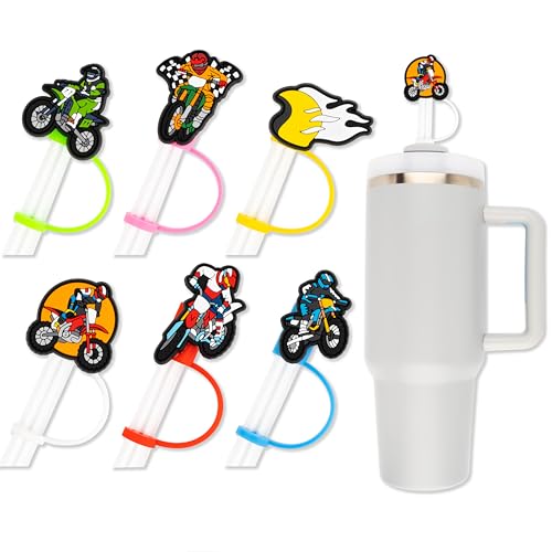 6PCS Silicone Straw Cover Caps for Reusable Straws