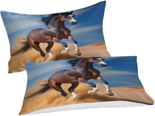Ensemble housse de couette cheval avec impression 3D haute définition pour lit 2 personnes - 3
