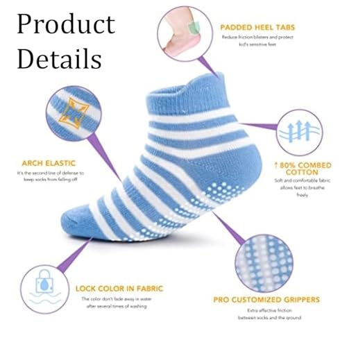 Image of MOMISY Baby Girl Boys children Non Slip Socks Toddlers Infant Warm Cotton Stretch Anti skid Socks-6 Pairs