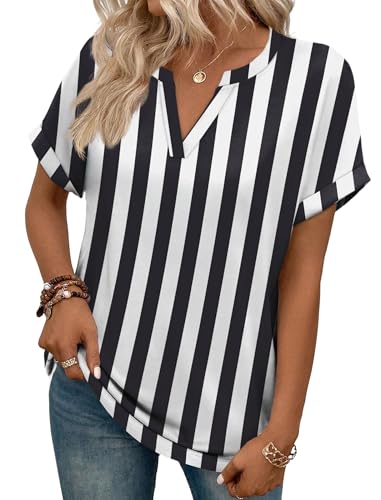 Image of WIHOLL Womens Blouses Spring Tops Short Sleeve Shirts Dressy Casual Summer Vacation Fashion Clothing 2026