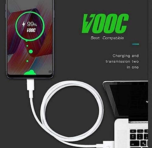 Image of Original 65W Flash Super VOOC USB to Type C Fast Charging Cable Compatible With Compatible With Oppo Reno 6 pro|Oppo Reno 5 pro|Oppo find x2 pro (Only Cable)