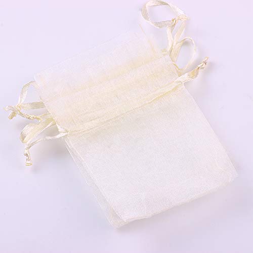 Bolsas de organza beige 30x40cm para regalos y joyas de boda pack de 100 unidades 4