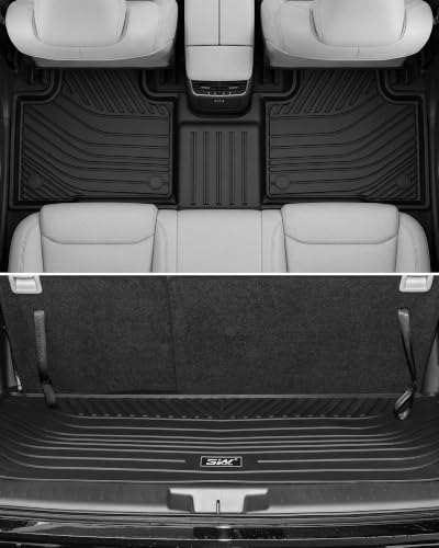 Image of 3W Floor Mats Fit 2020-2026 Toyota Highlander (Not for Hybrid), TPE, Black