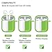 Cuauco 2020 Newest Airpods Case for Airpods 2 &1 (Front LED Visible) with 2 Anti-Lost Strap/2 Pairs of Ear Hooks/2 Carabiner/1 Watch Band Holder/1 Headphone Case for Apple Airpods 2 &1(9 Pack)(Green)