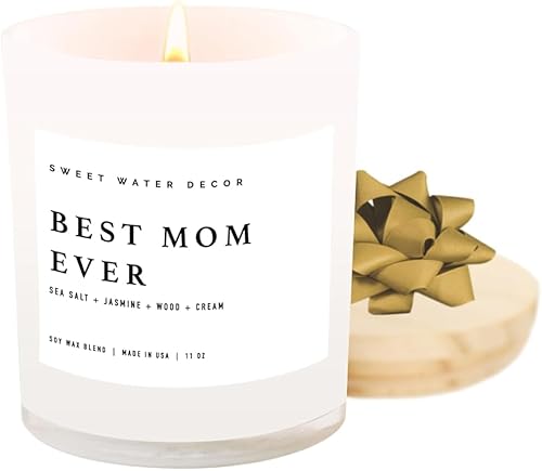 Sweet Water Decor Candles Spa Scented Soy Wax Candle for Home 11oz Jar Candle with Wood Lid, 50+ Hour Burn Time, Made in the USA (Spa Day, Amber - Sweet Water Decor Candles Spa Scented Soy Wax Candle for Home 11oz Jar Candle with Wood Lid, 50+ Hour Burn Time, Made in the USA (Spa Day, Amber -