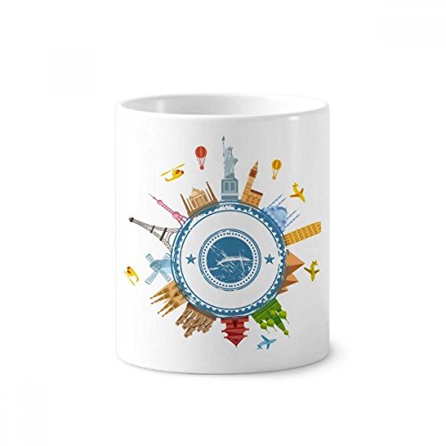 Porte-crayon céramique Earth City idéal pour organiser votre bureau