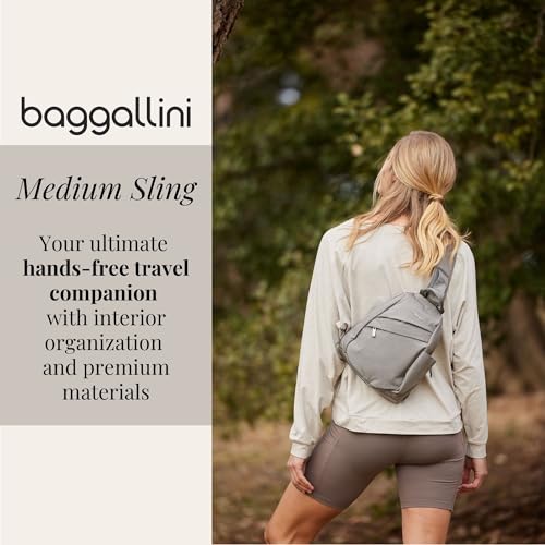 Image of Baggallini Medium Sling Backpack - 9 inchx11 inch Lightweight Sling Bag with Convertible Adjustable Shoulder Strap