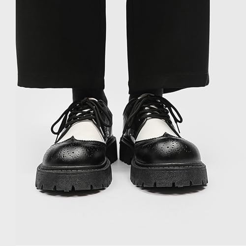 Men's Winter British-Style Big Toe Dress Casual Leather Shoes for Men, Thick Comfortable Sole Wedding Footwear2