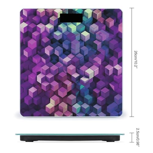 Báscula Digital de Baño con Vidrio Templado y Pantalla LED miniatura 2